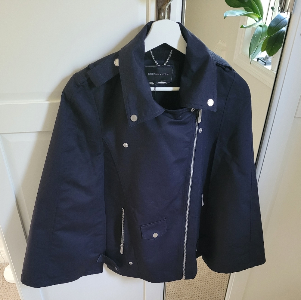 BCBG MAXAZRIA Dominique Cape Dark Navy size XS - Picture 4 of 14